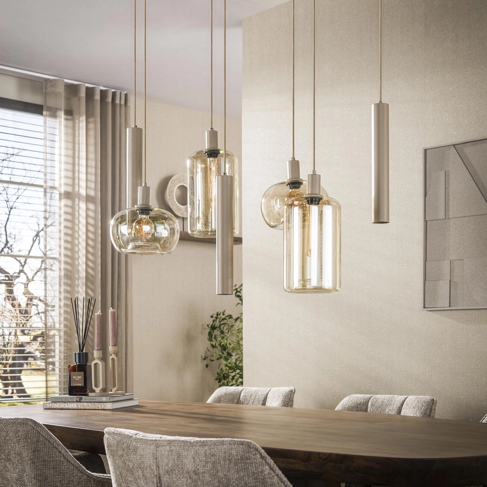 Esstisch-Pendellampe Serene 7-Lichter - Sand Lyora 8716803510920