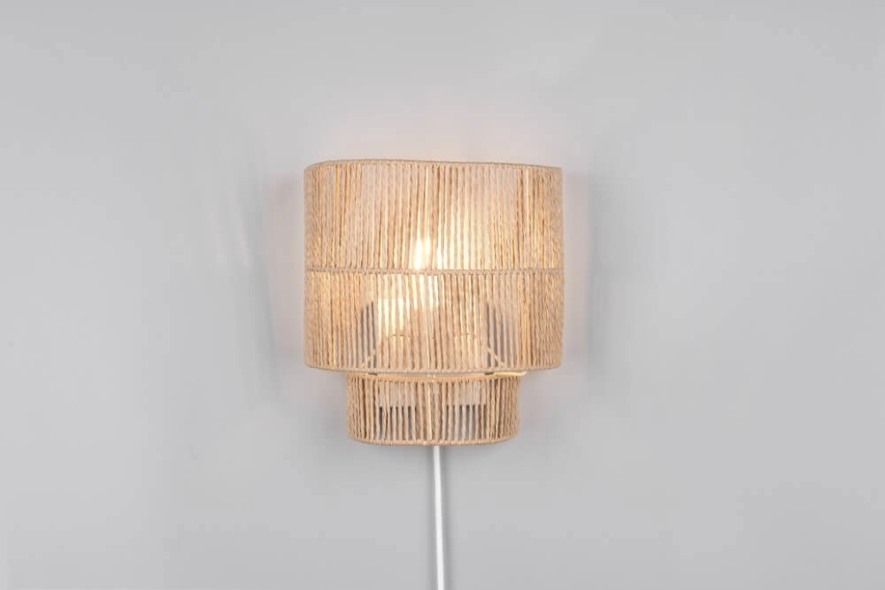 Japandi Wandleuchte Satna Rattan Trio 4017807636192