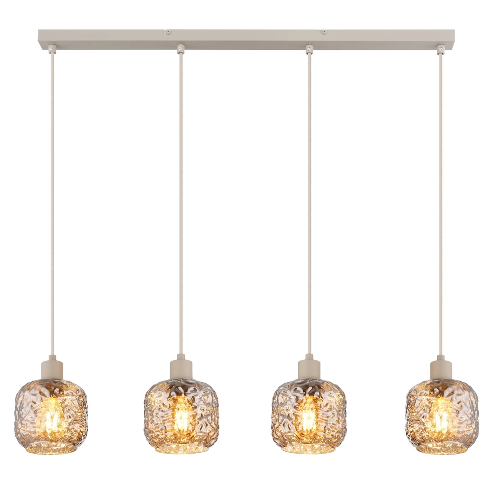4-Licht Pendellampe Antonio Sandbraun Globo 9007371578726