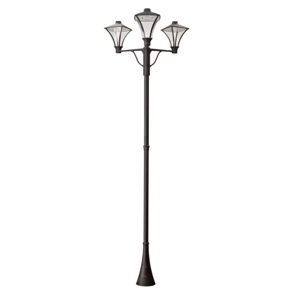 LED Gartenlampe City Highlight LED - 3 - Leuchten - 310 cm Graphitgrau