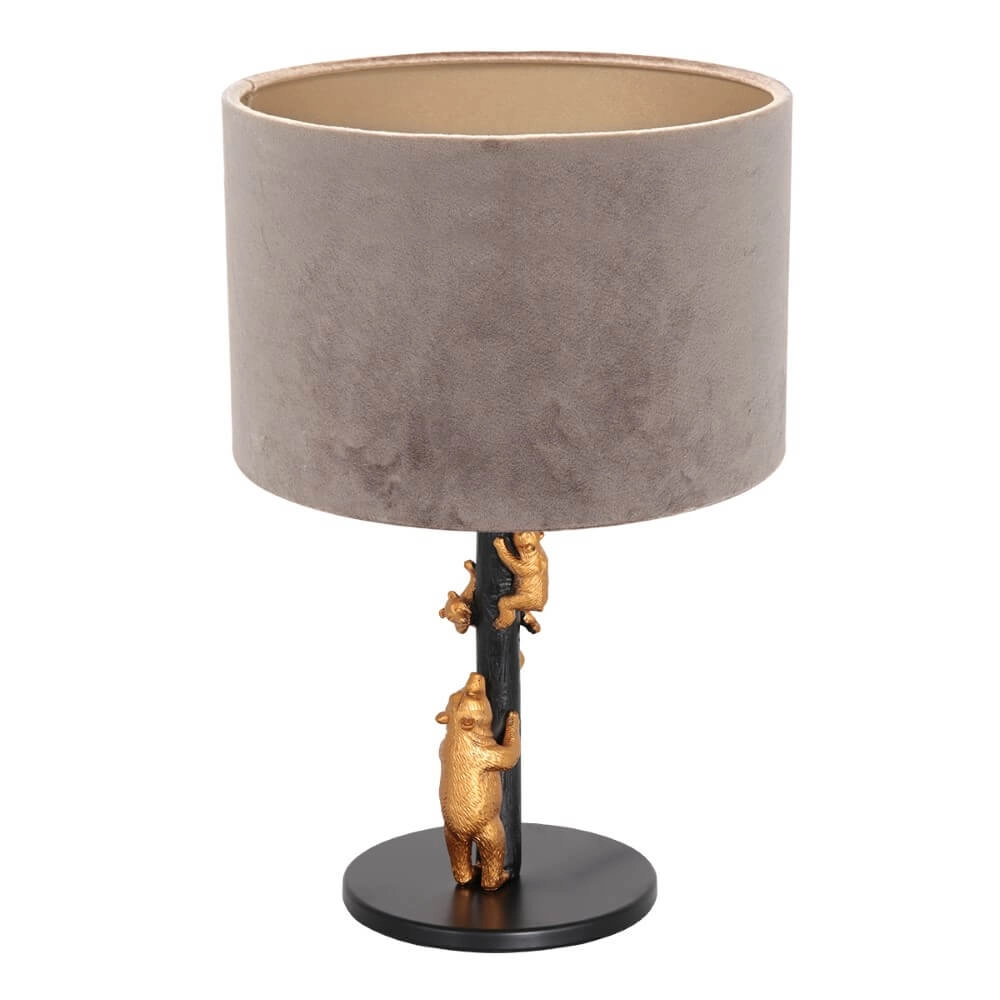 Designer-Tischlampe Animaux mit grauem Samt