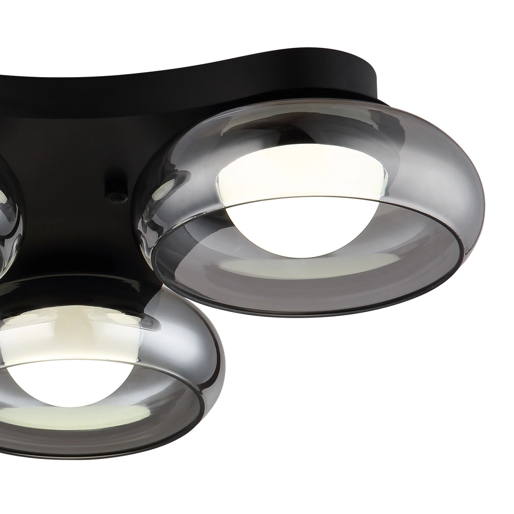 Design-Deckenlampe Carlene 4-Licht Schwarz Globo 9007371575176