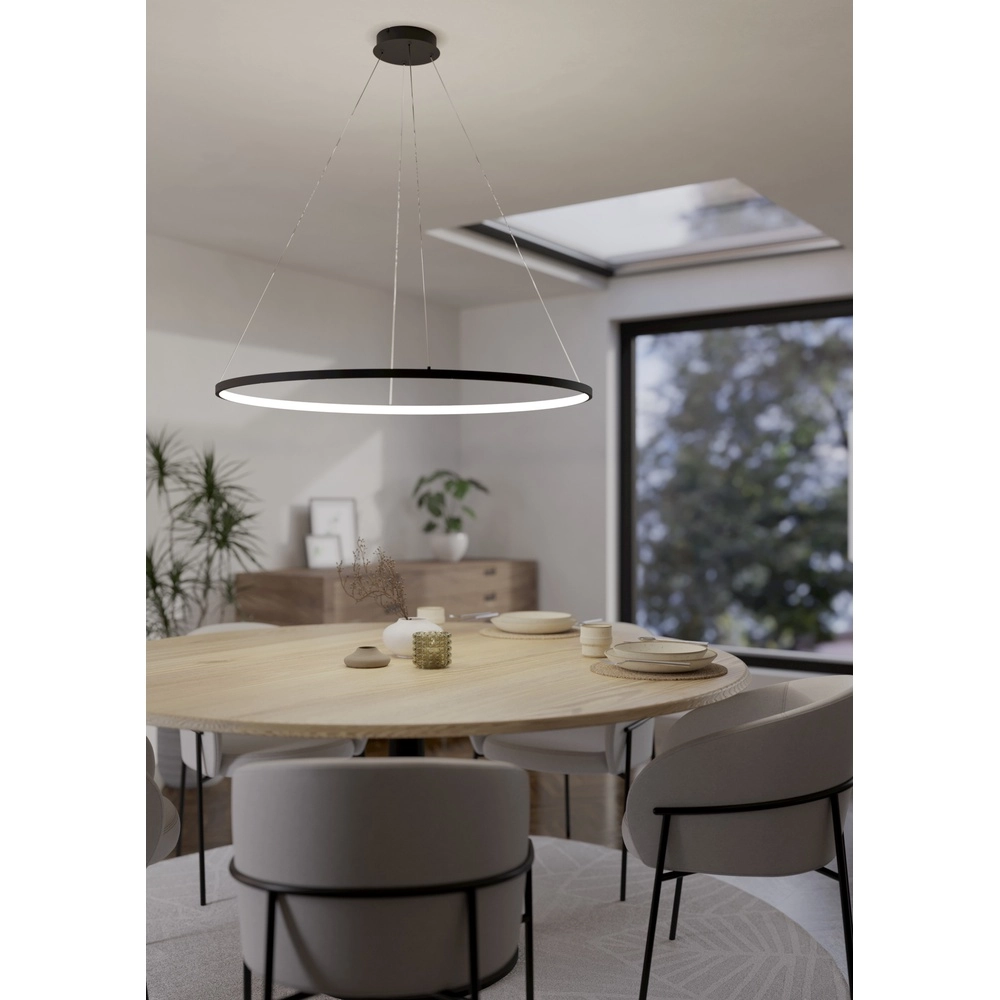 XL LED-Pendellicht Parruta Ø 99cm – schwarz Eglo 9008606315697