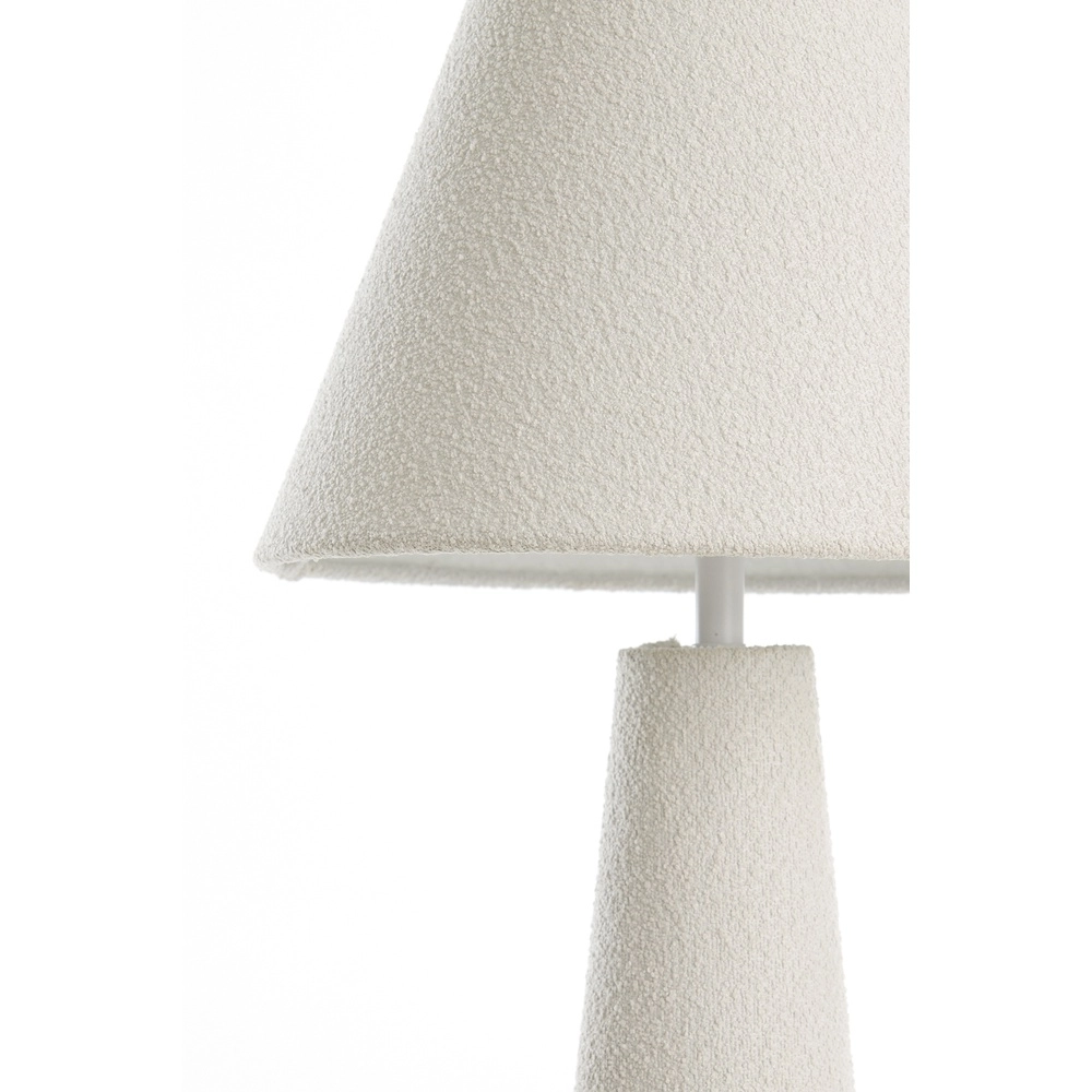 Tischlampe Devia Ø 30cm - bouclé - beige Light & Living 8717807759469