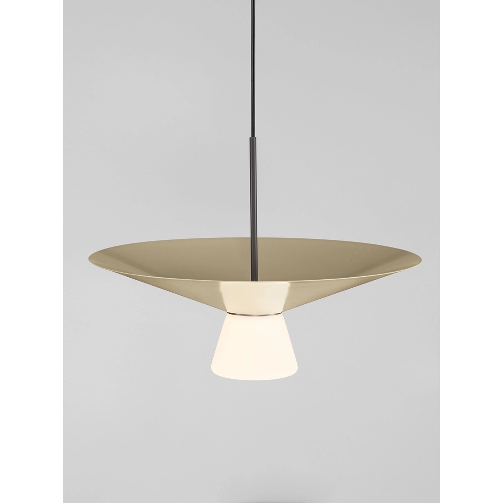 Design-Pendellampe Baris weiß mit grauem Ø 38 cm Lyora 5212017495303