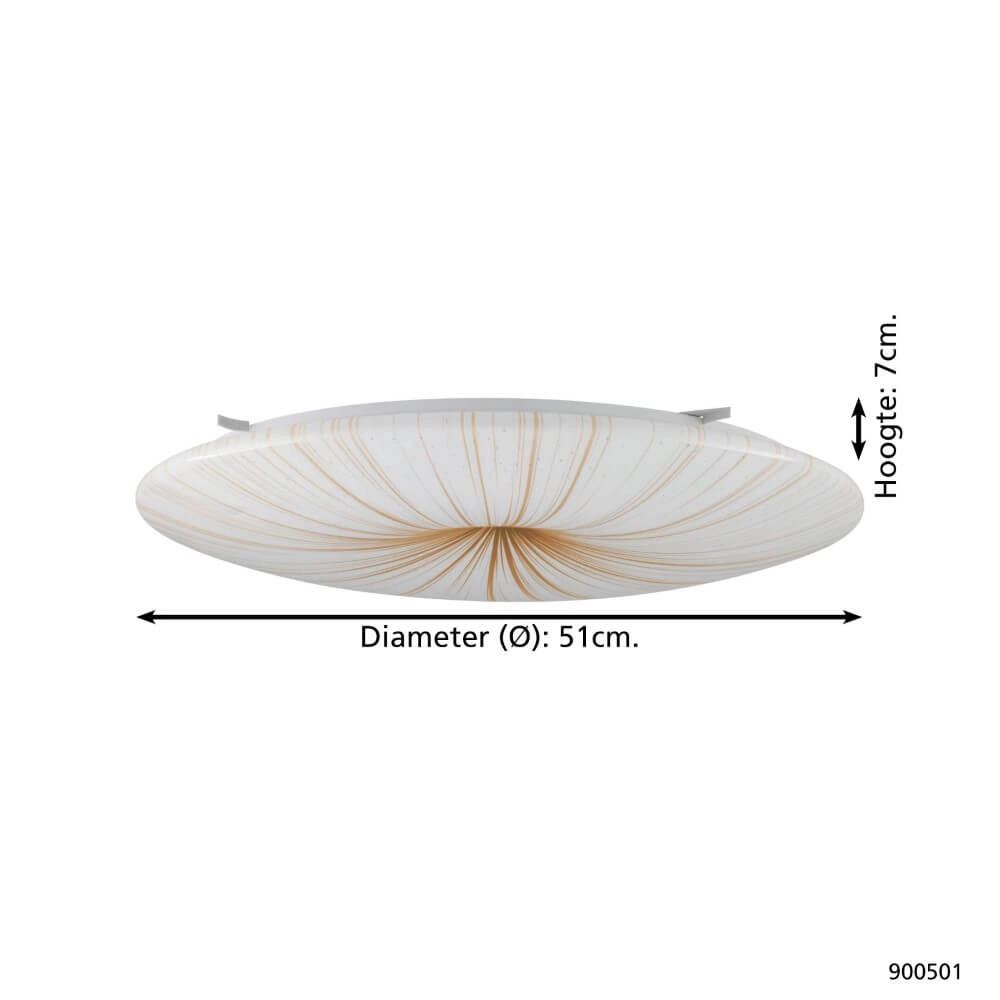 Deckenleuchte mit LED Nieves 1 Ø 51cm Eglo 9008606239658