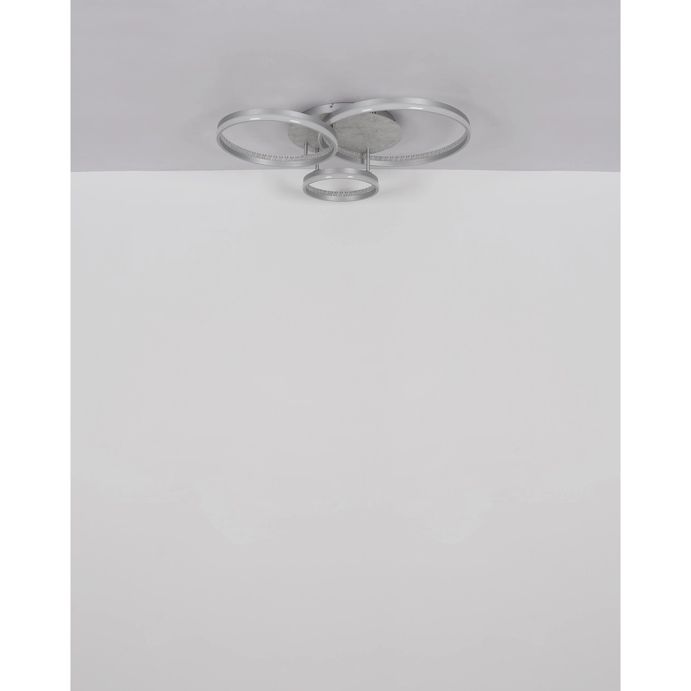 Deckenlampe Mary Silbergrau 3-Licht Globo 9007371519859