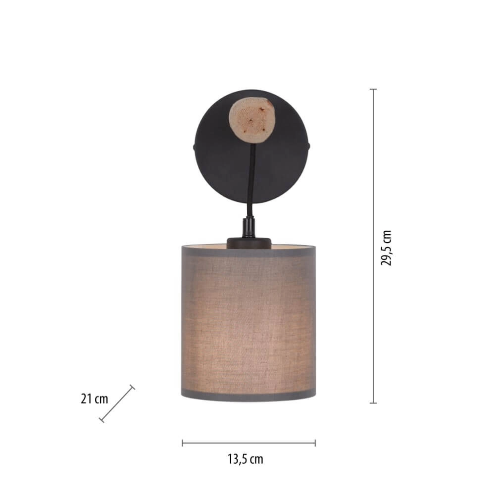Ländliche Wandlampe Green Tribu Taupe Just Light 4043689995157