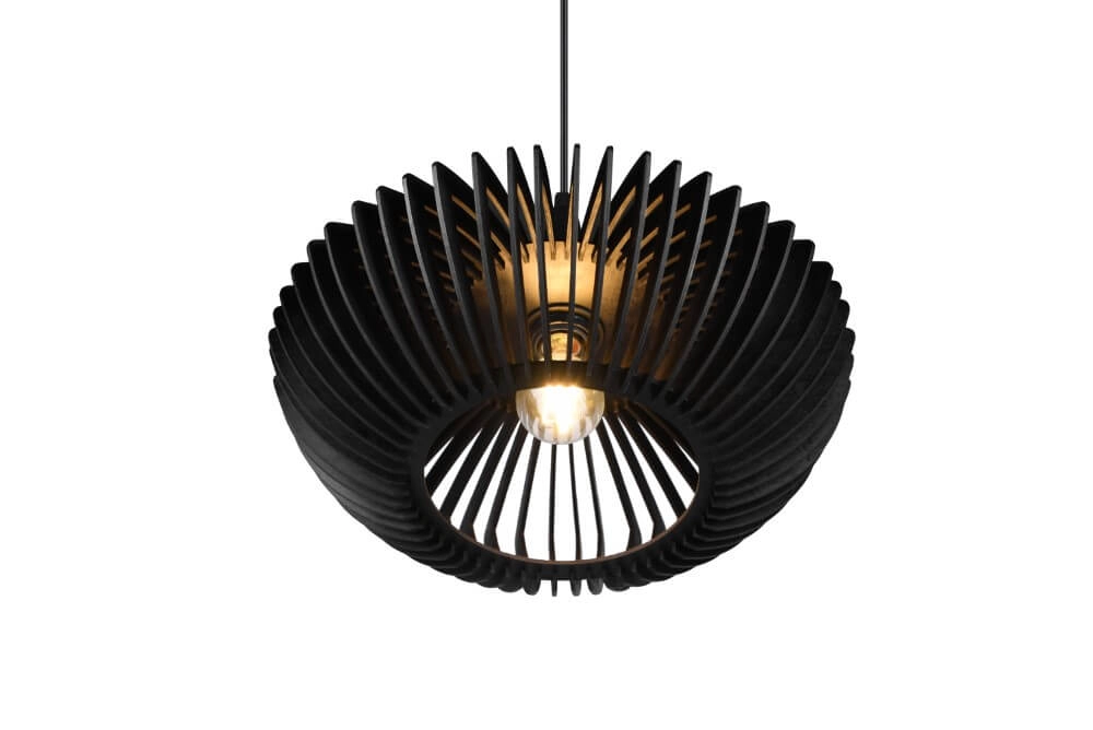 Moderne schwarze Pendelleuchte Colino Ø 40cm Trio 4017807540246