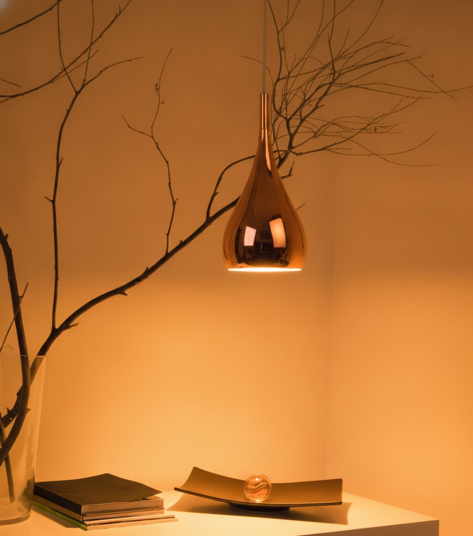 Design-Pendelleuchte Cioto Ø 16cm roségold