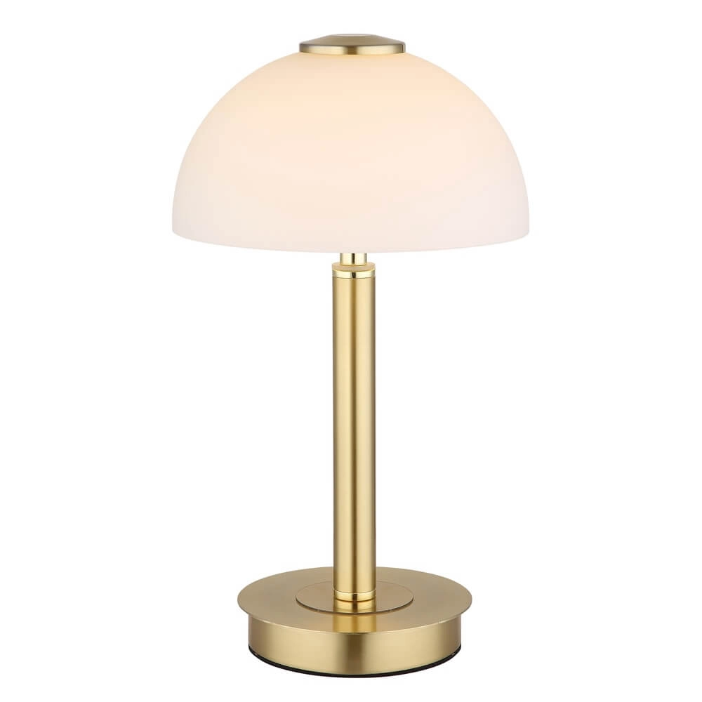 Tischlampe Uldin Gold mit weißem Glas Globo 9007371465729
