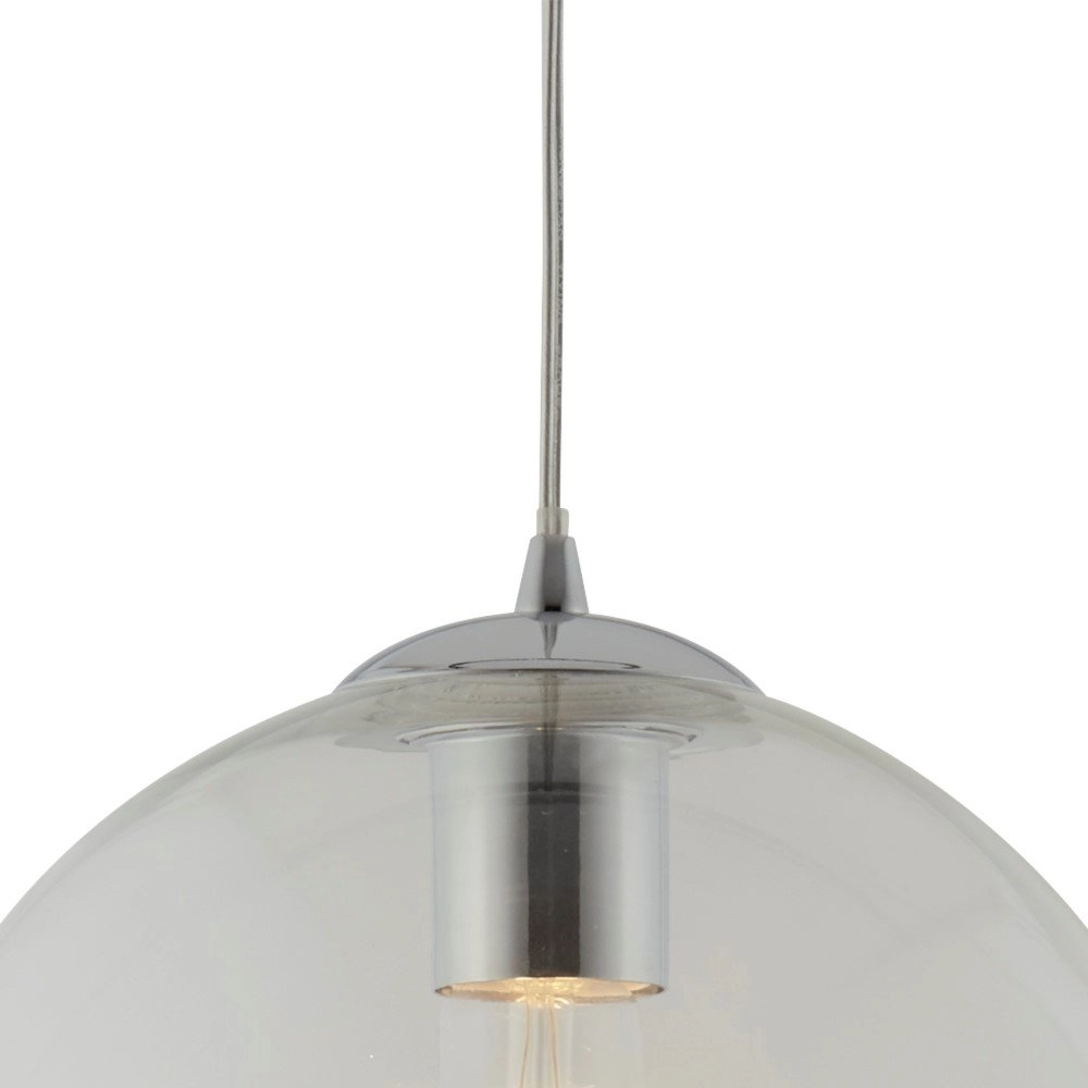 Glaspendelleuchte Balls Ø 25 cm grau mit klarem glas Searchlight 5053423096155