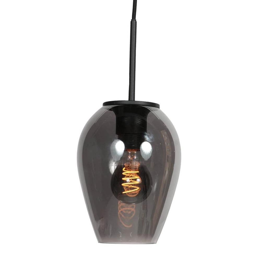 Pendelleuchte HaloSwap mit 1 Rauchglas Ø 15cm Steinhauer 8712746179712