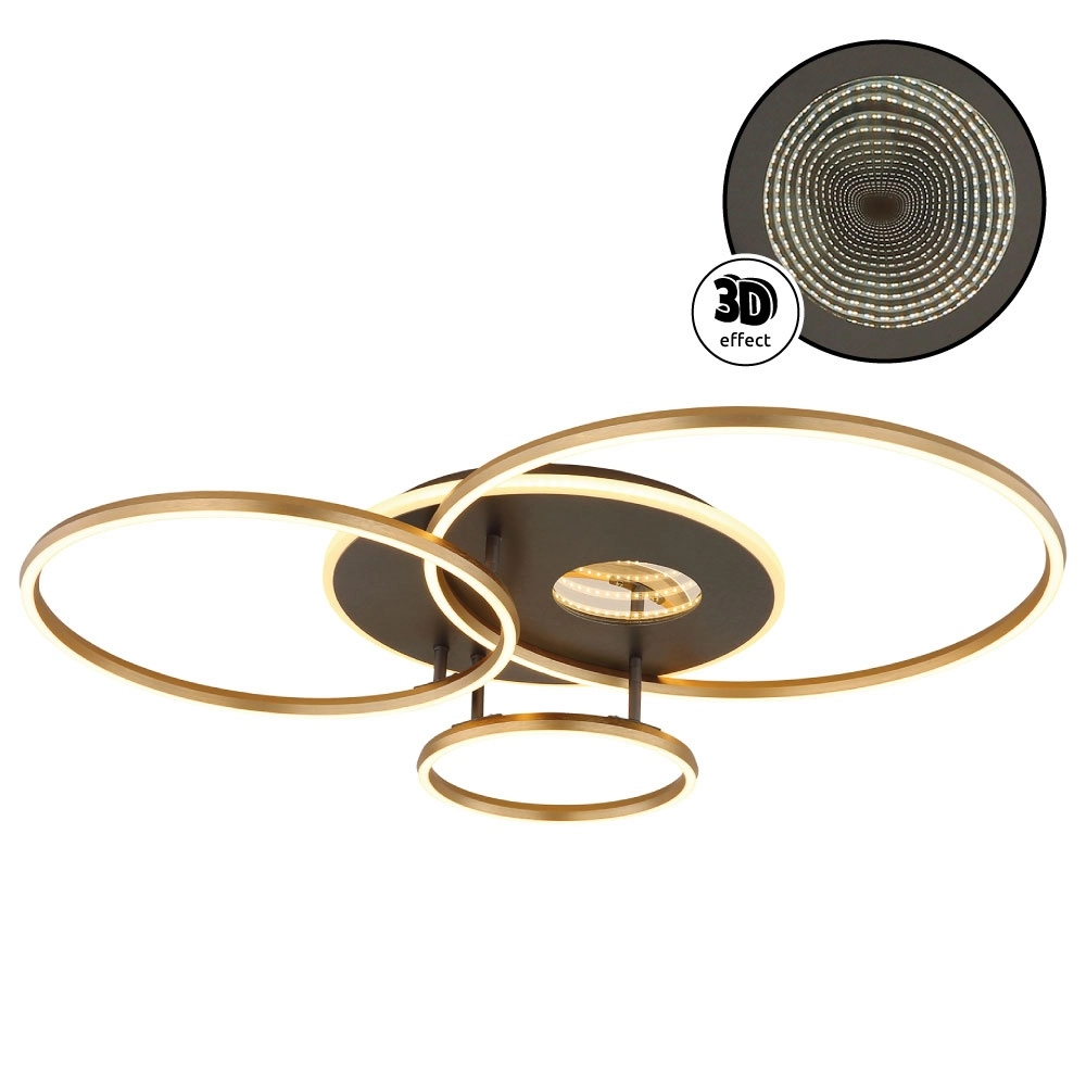 Moderne Deckenlampe Invertina Gold 90 cm Globo 9007371572403