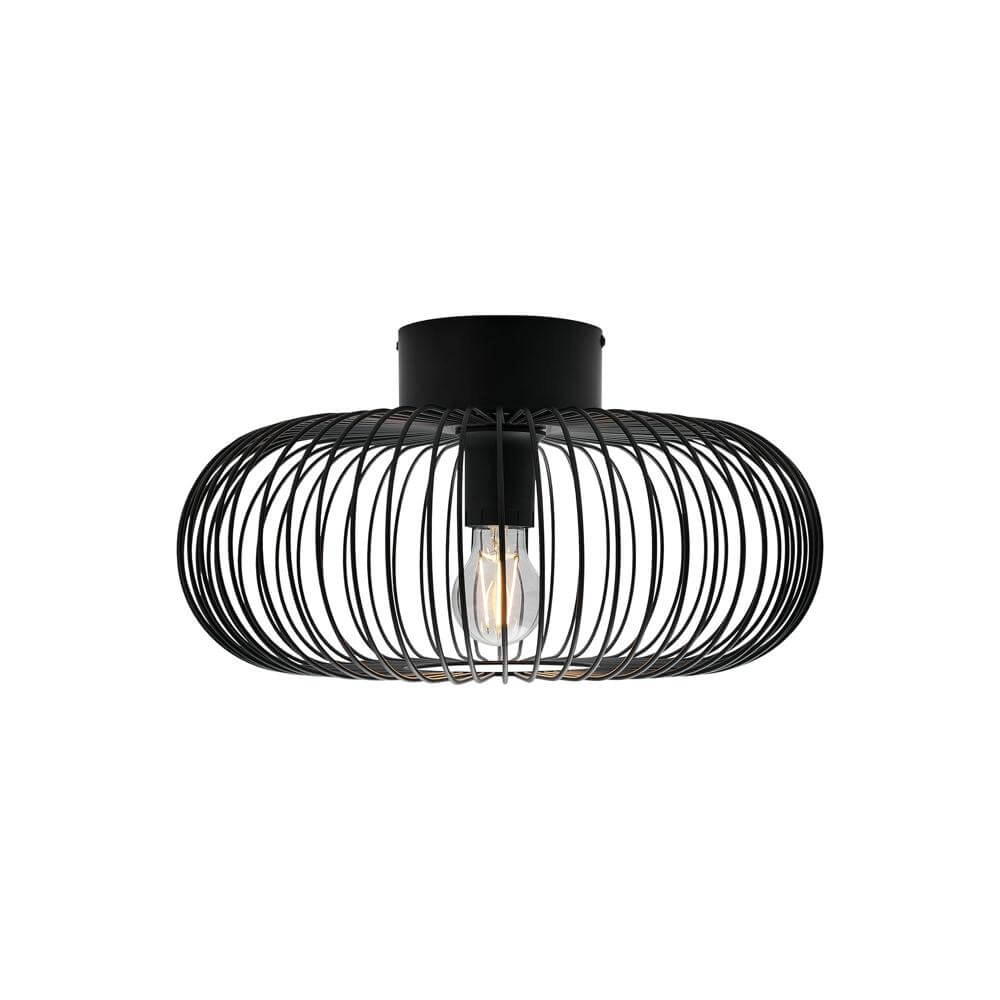 Deckenleuchte mit Lamellen Beroni schwarz Ø 40cm Nordlux 5704924018473
