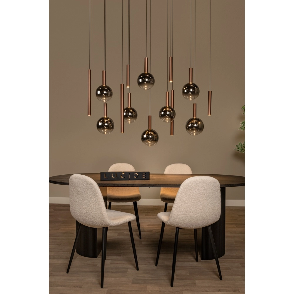 Design vide Pendellampe Jasmine Kupfer-14-Lampen Premium by Lucide 5411212741288