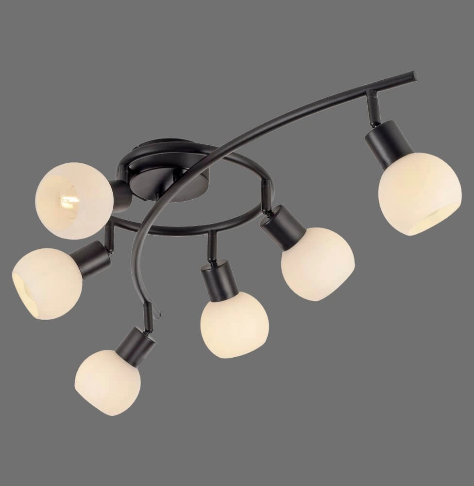 Schwarze Deckenleuchte Loki 6-Licht Just Light 4043689000806