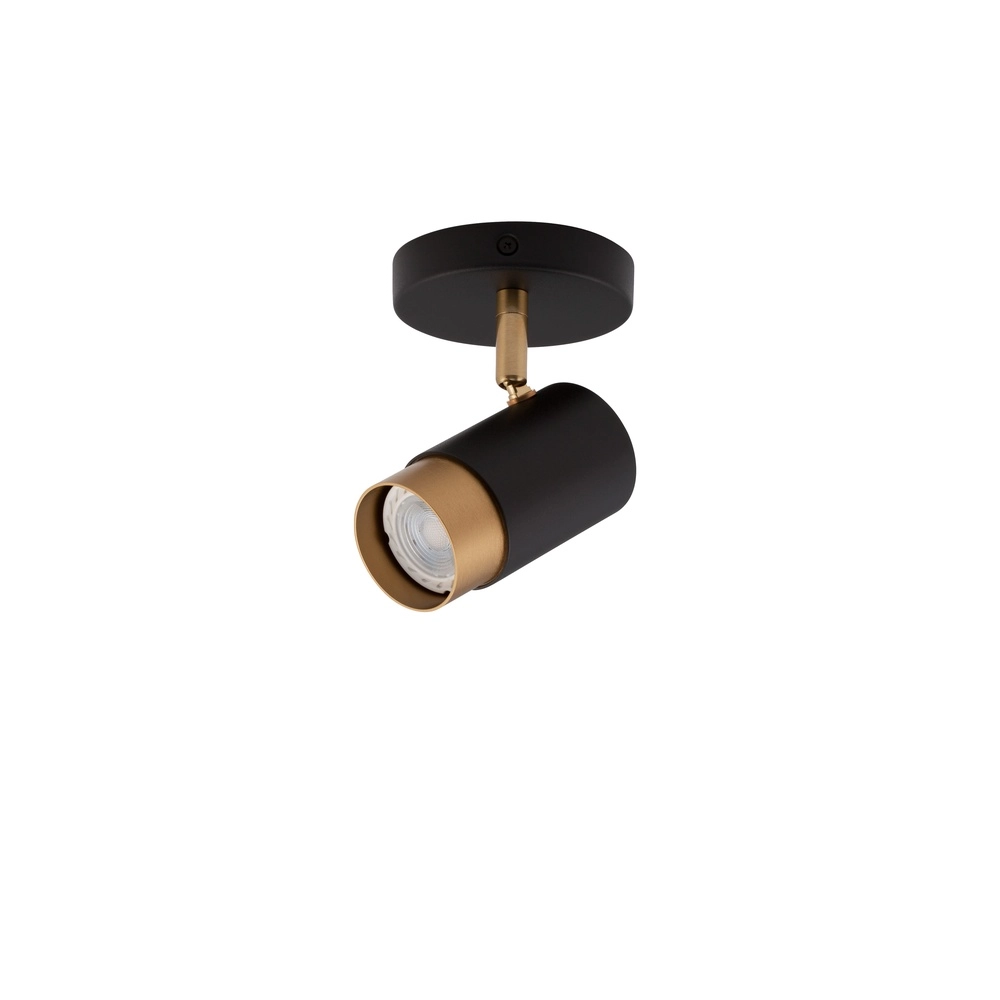 Deckenstrahler Pogno Single schwarz mit gold Lyora 5212017430830