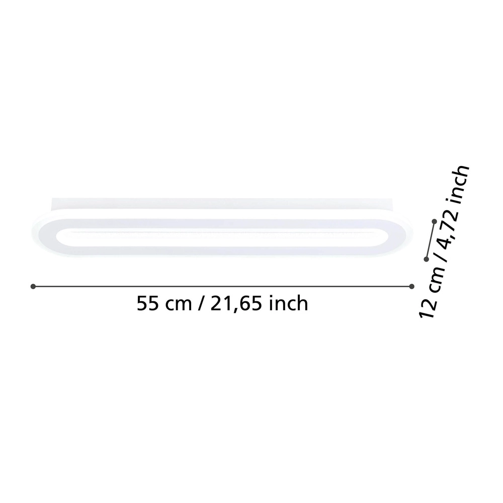 LED-Wandlampe Macchioni 55 cm – weiß Eglo 9008606316342