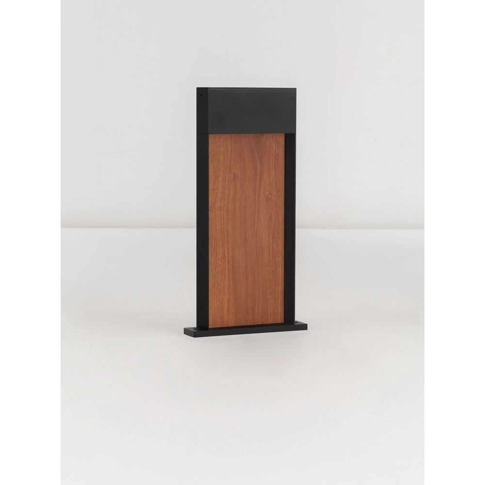 Design-Gartenlampe Noray Schwarz mit Holz 40cm - 3000K Lyora 5212063504325