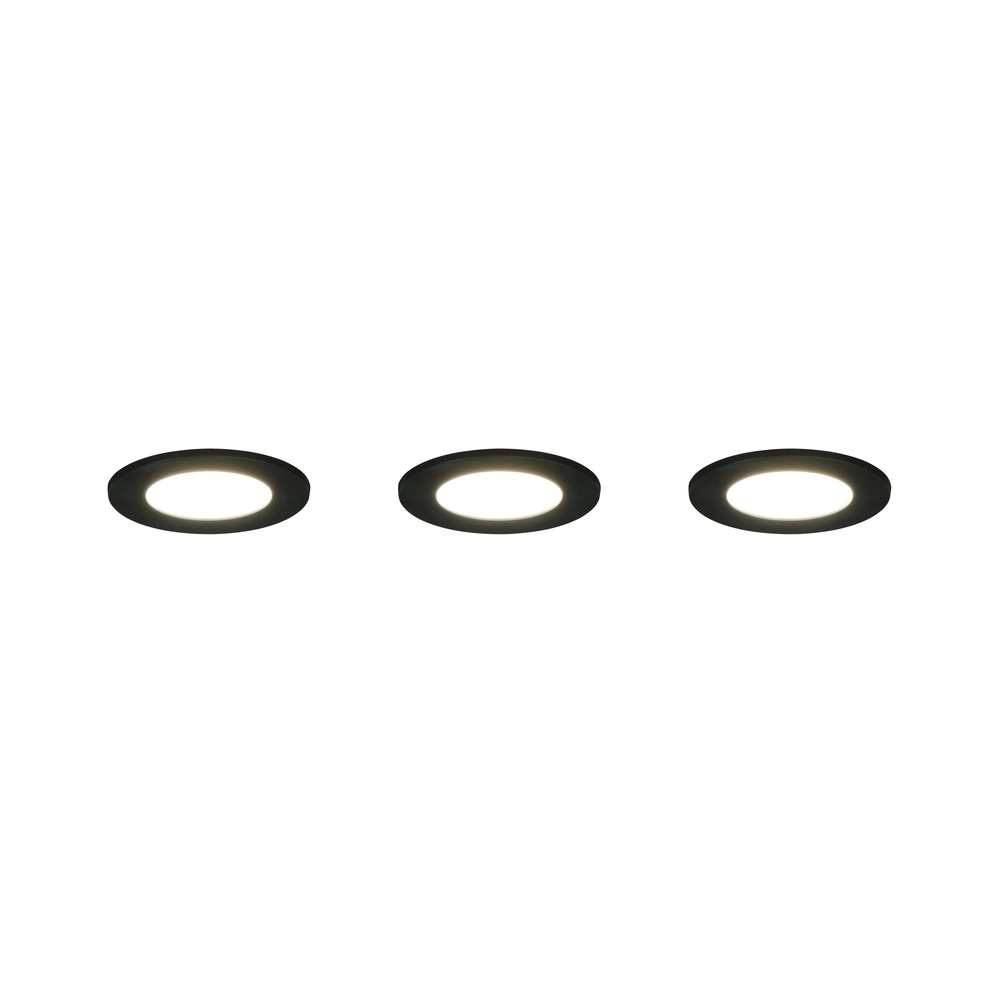 Set mit 3 Einbaustrahlern Himal schwarz IP65 Trio 4017807663792