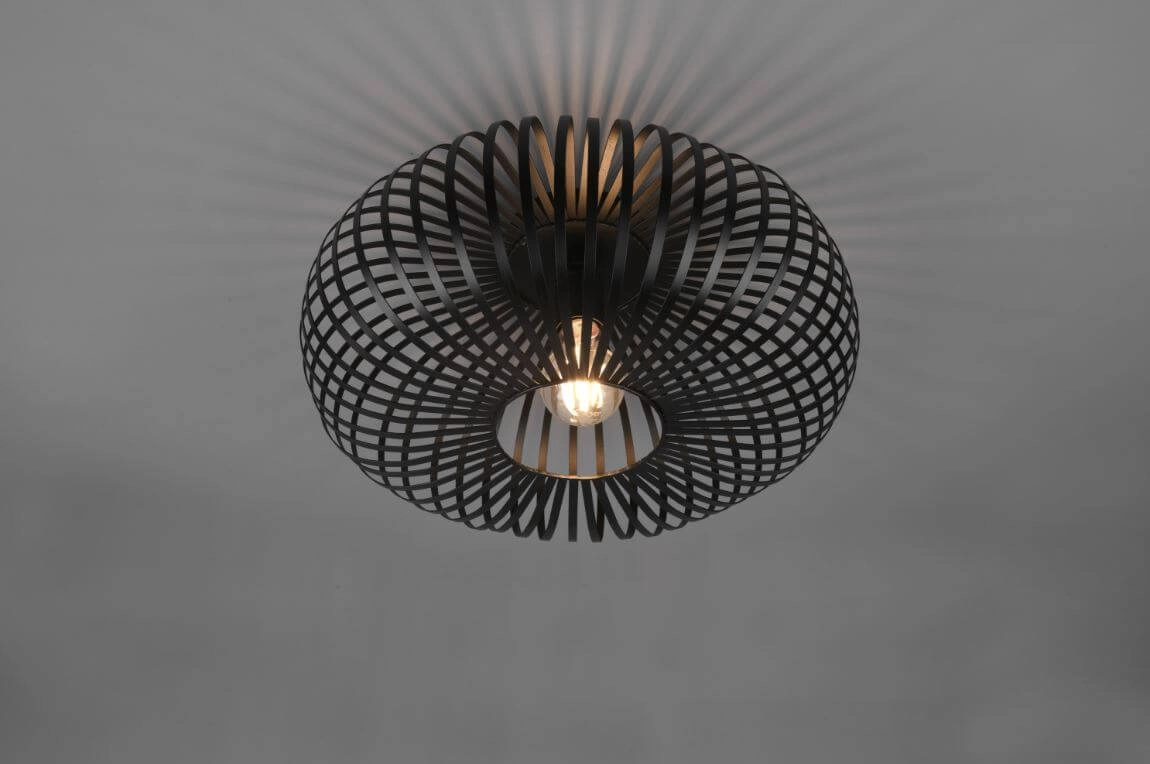 Schwarze Deckenlampe Johann Ø 40cm Trio 4017807504170