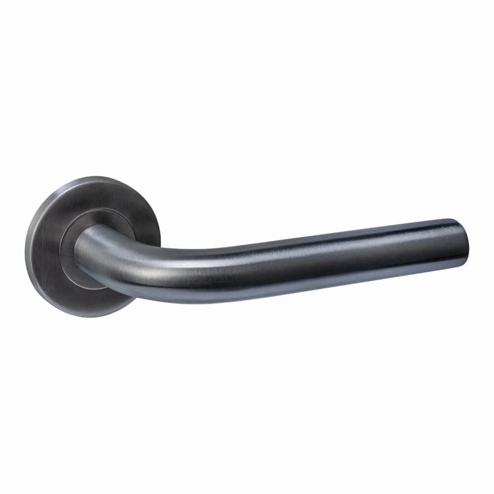 Türklinke Q 02 auf runder Rosette anthrazit Intersteel 8714186695074