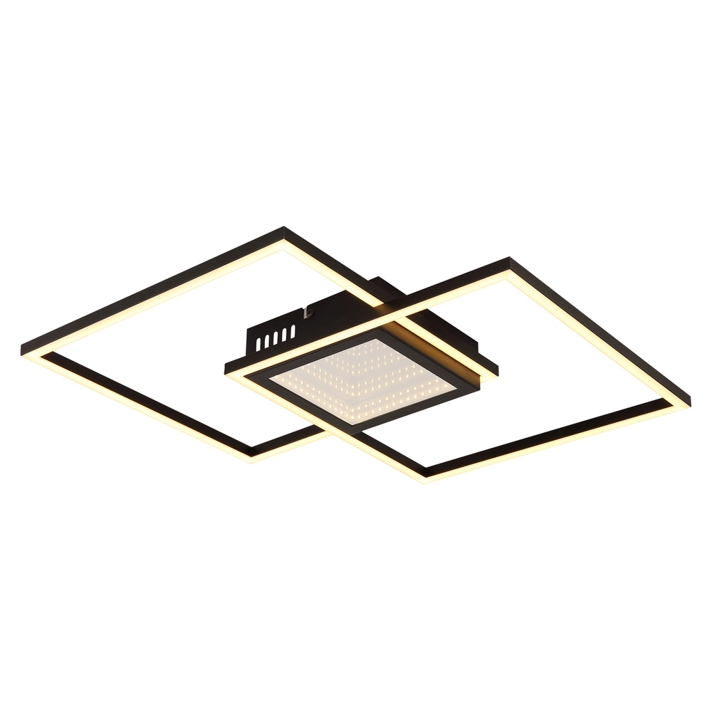 Moderne Deckenlampe Saunders Schwarzes Quadrat Globo 9007371475353