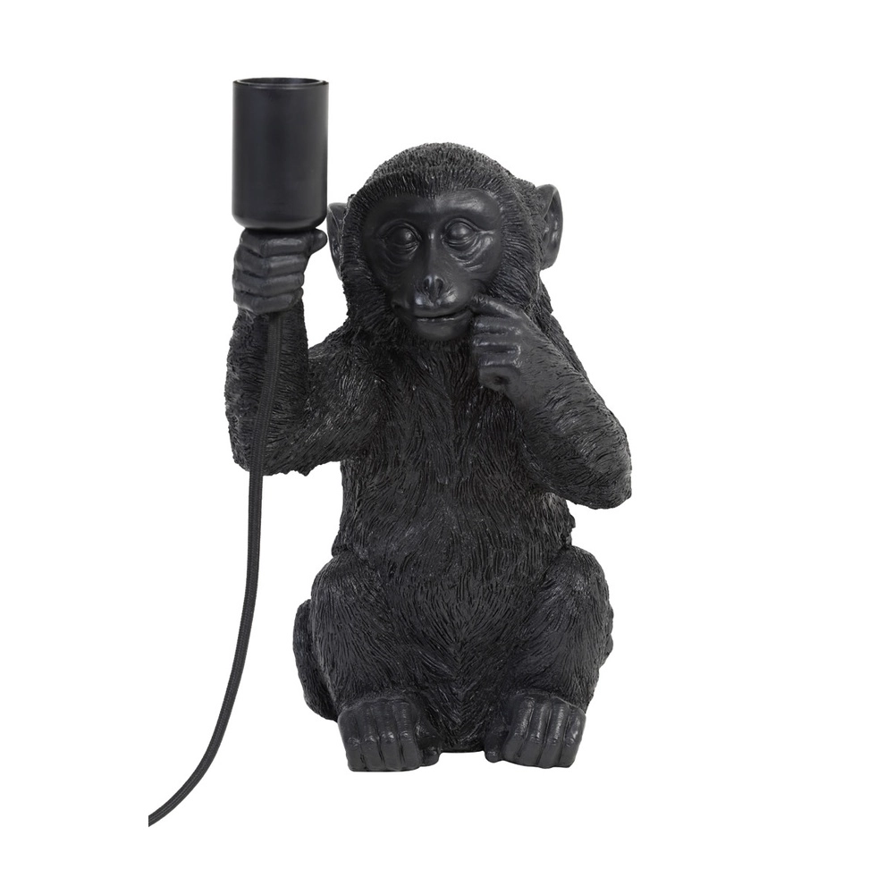 Tischlampenaffe Monkey Schwarz Light & Living 8717807303495