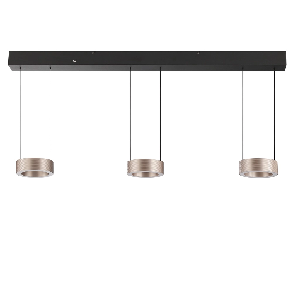 Design-Pendellampe Axion 3-hell schwarz mit Braun Brilliant 4004353477195
