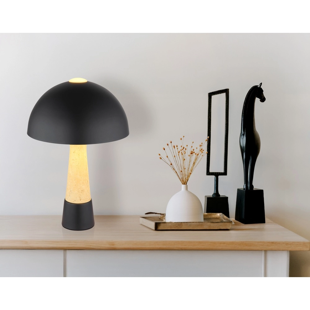 Einzigartige Tischlampe Paulin Ø 25 cm schwarz Globo 9007371573059