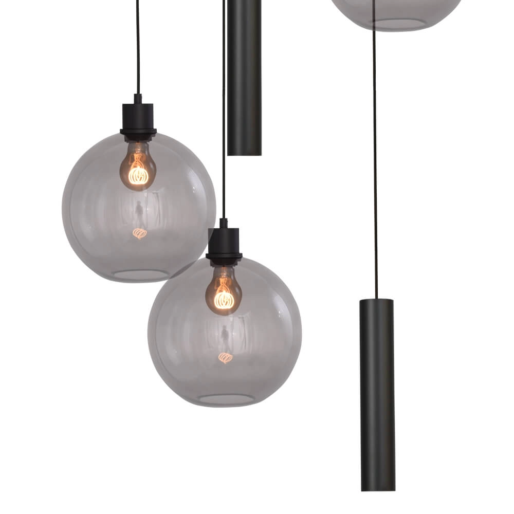 Vide-Hängelampe Lazise 3x Ø 25cm und 2x GU10 schwarz Masterlight 8718121303581