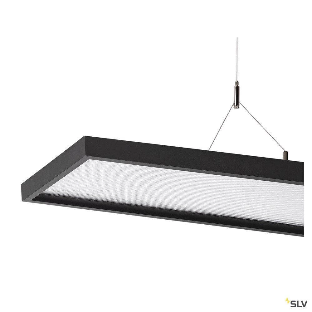 LED-Büro-Hängelampe Worklight Dali 57 W – 4000 K – 120 cm schwarz SLV 4024163254595
