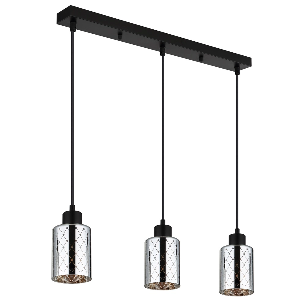 Design-Pendellampe Alonso 3-Licht Schwarz Globo 9007371575251