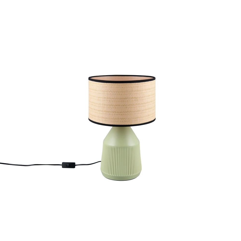 Tischlampe Formentera Ø 28 cm grün Trio 4017807678130