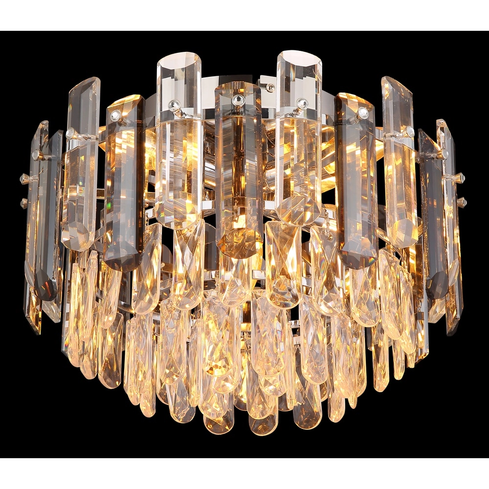 Deckenlampe Orgina Chrom mit Kristall Ø 39 cm Globo 9007371475155