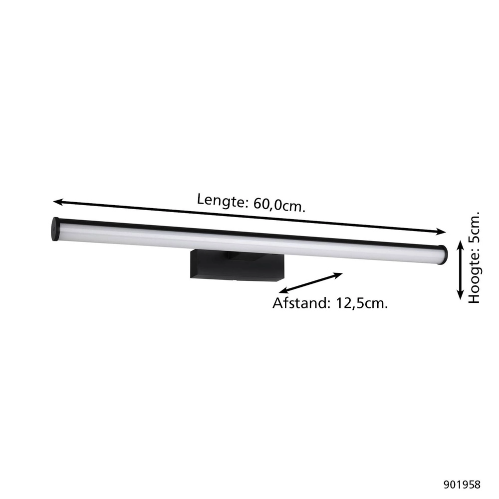 Spiegelleuchte Vadumi schwarz 60cm Eglo 9008606353156
