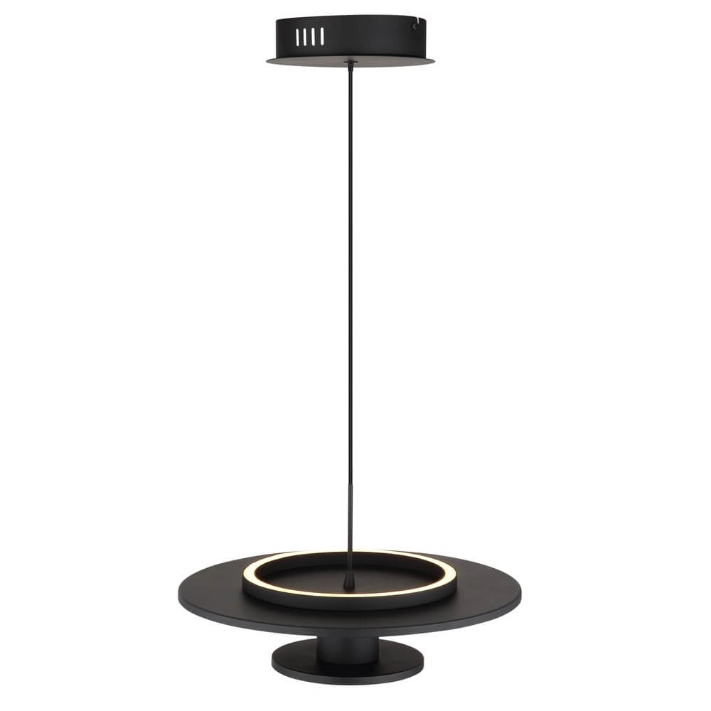 Schwarze Pendelleuchte Carter Ø 38cm mit Filz Globo 9007371474745