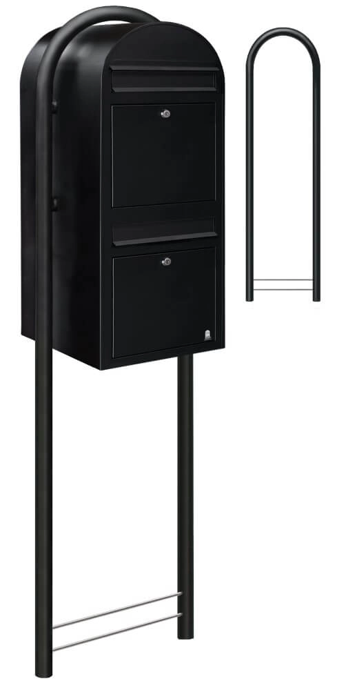 Briefkasten Duo 9005 Strukturiertes Schwarz Bobi 6417237014290