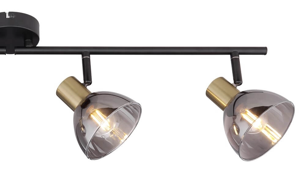 Deckenleuchte mit 4 Leuchten Jay schwarz mit gold Globo 9007371387403
