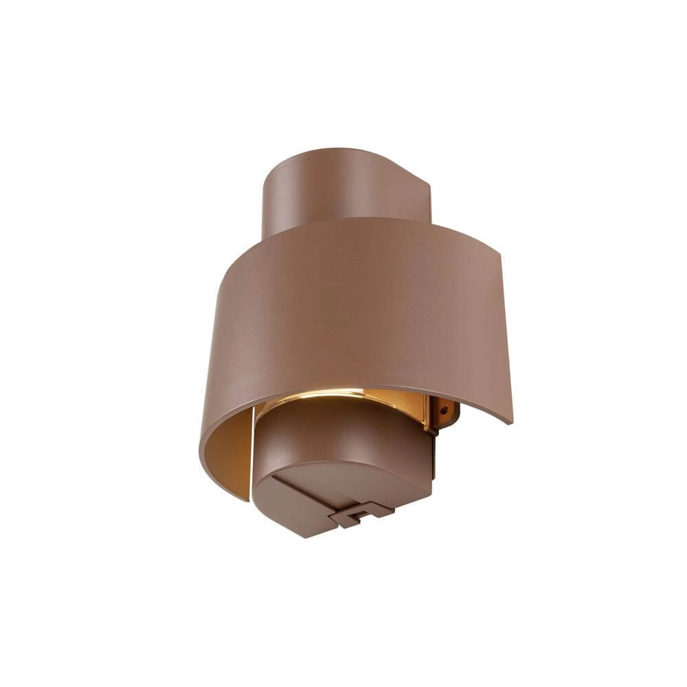 Design-Wandleuchte Photoni Cyl Rostbraun