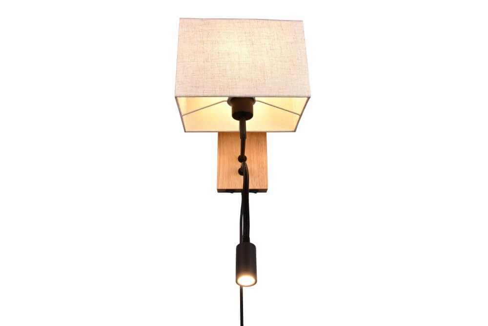 Ländliche Wandlampe Nilam rechteckige Haube Trio 4017807567977