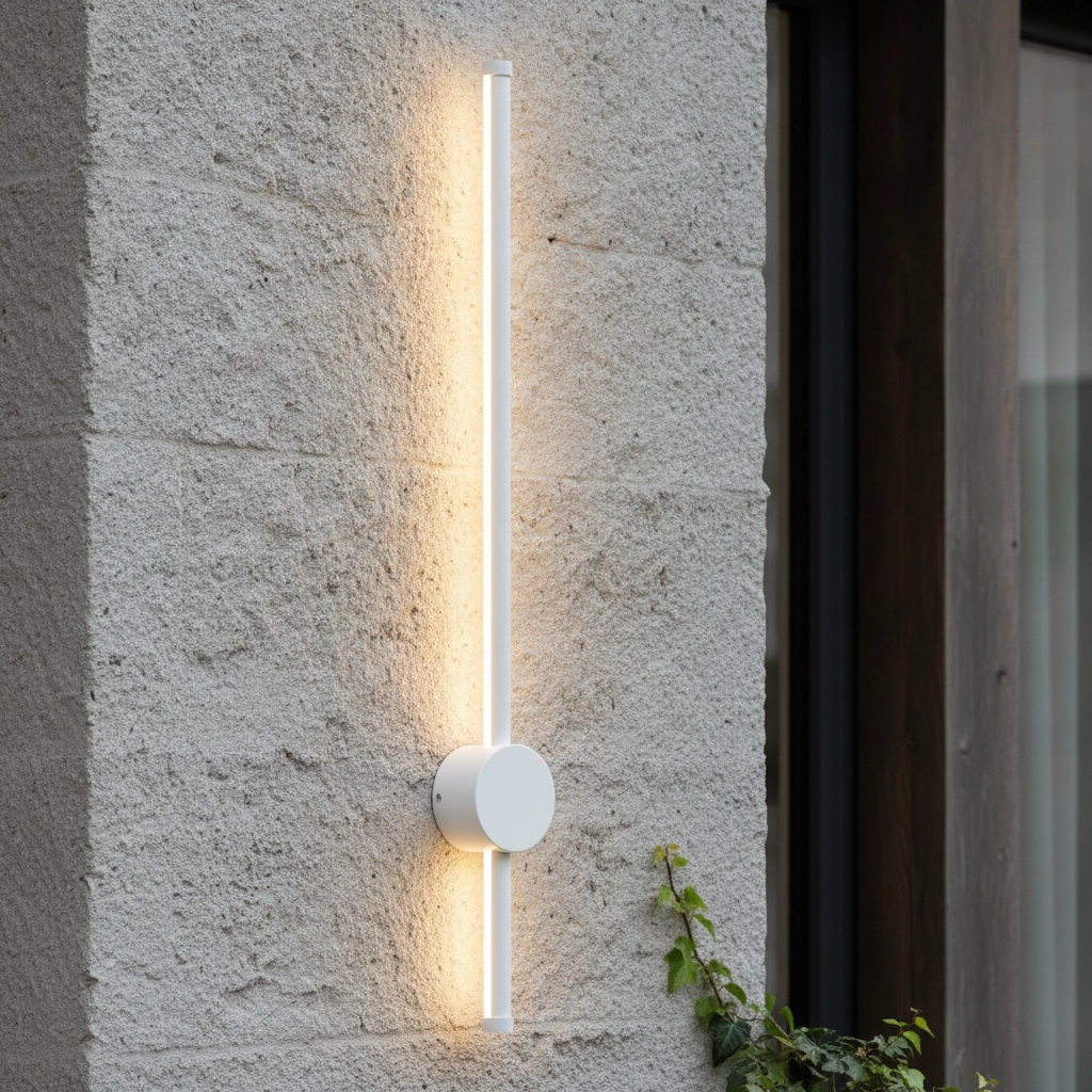 Design-Wandleuchte Ridge weiß 65cm