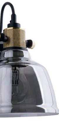 Wandleuchte aus Glas Amalfi schwarz mit gold Lyora 5903139915496