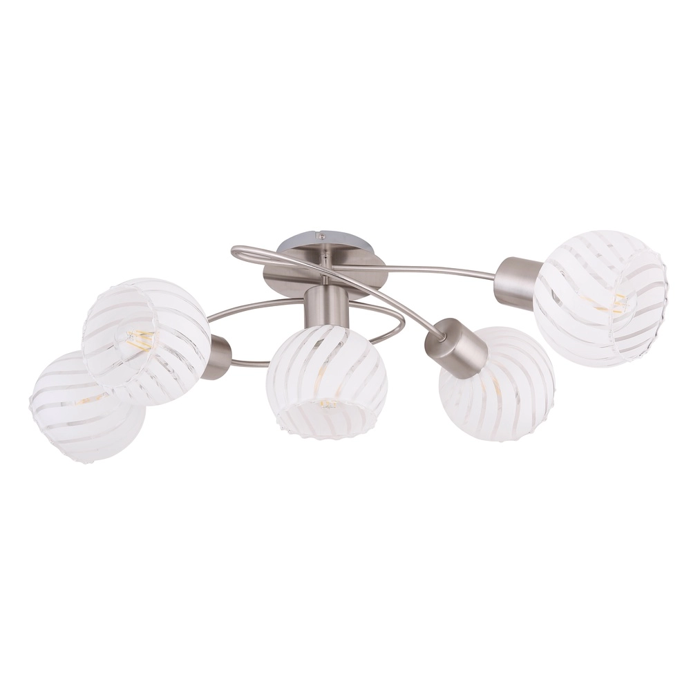Deckenlampe Willy Nickel 5-Lampen Globo 9007371406111