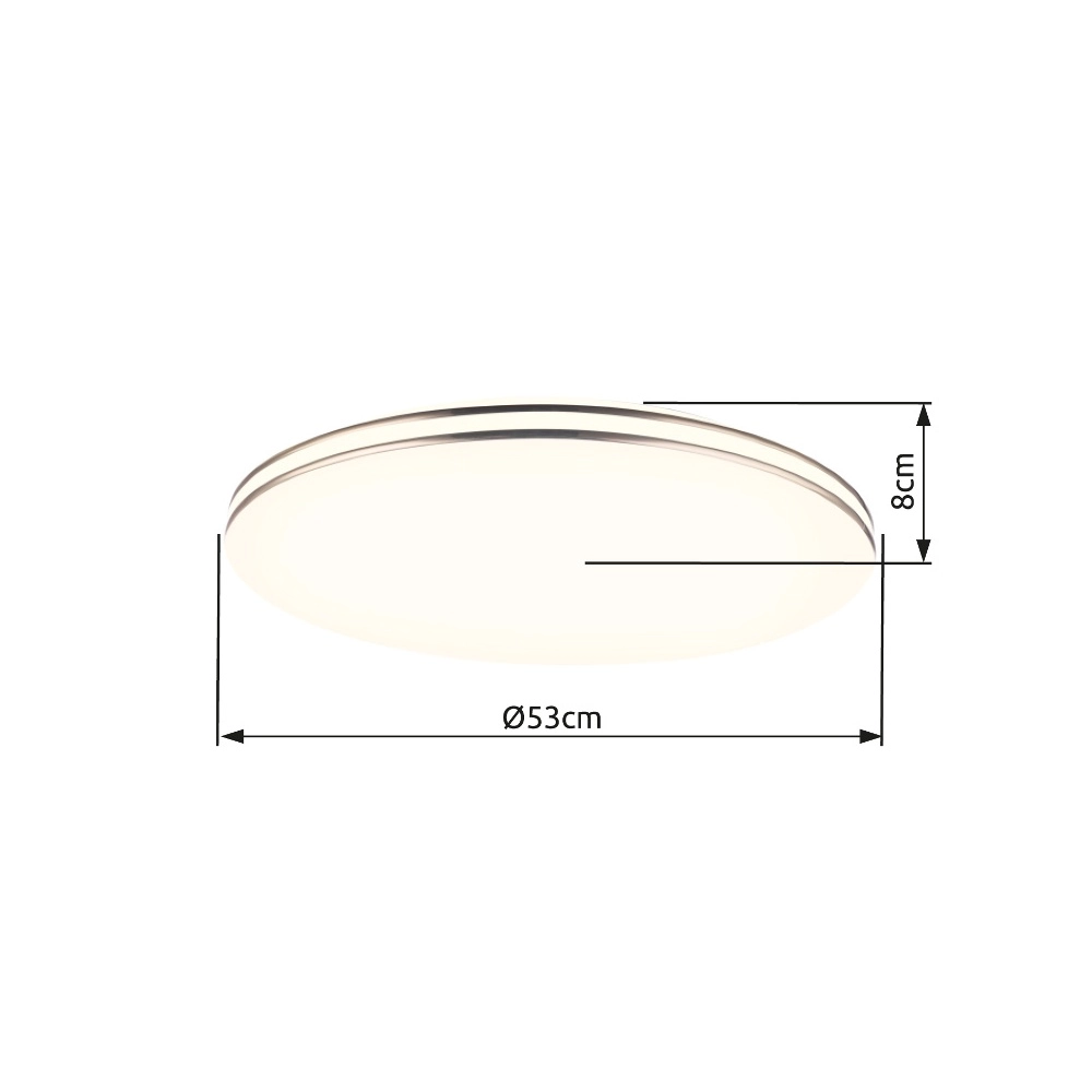 Deckenlicht Pierre Ø 53 cm weiß Globo 9007371357697