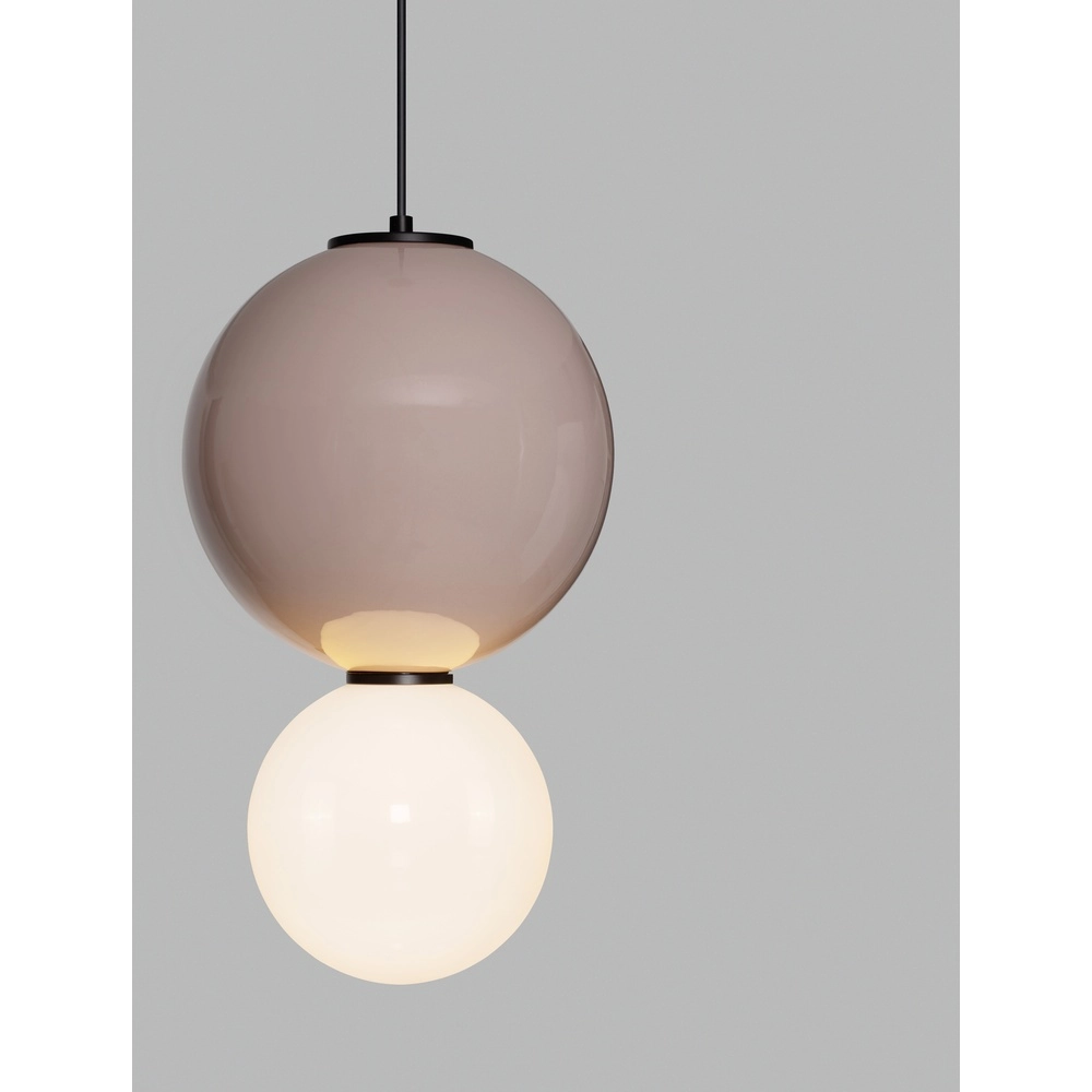 Pendelleuchte Noesis Ø 25cm mokkabraun mit weiß Lyora 5212017483638