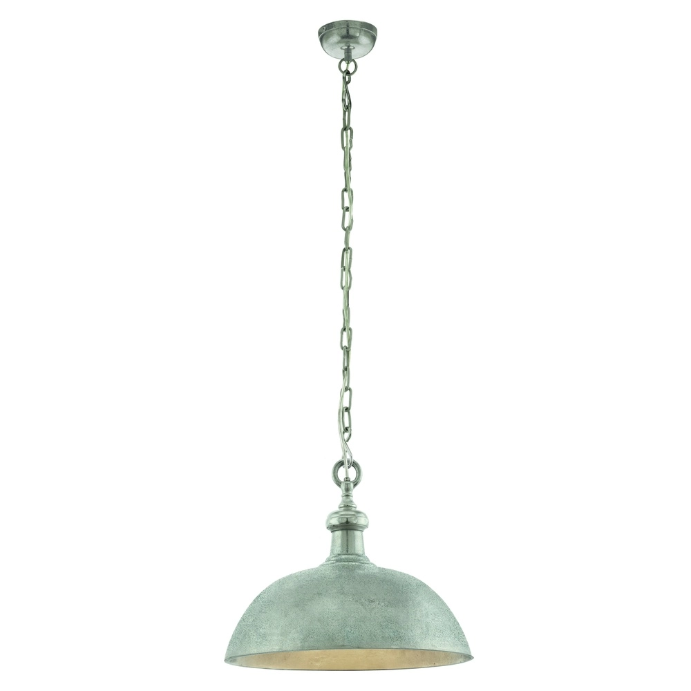 Klassische Pendellampe Easington Nickel