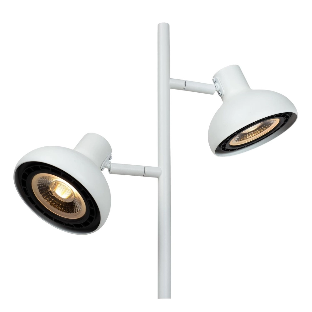 2-Licht Stehlampe Sensas weißes Design GU10 ES111 Lucide 5411212303325