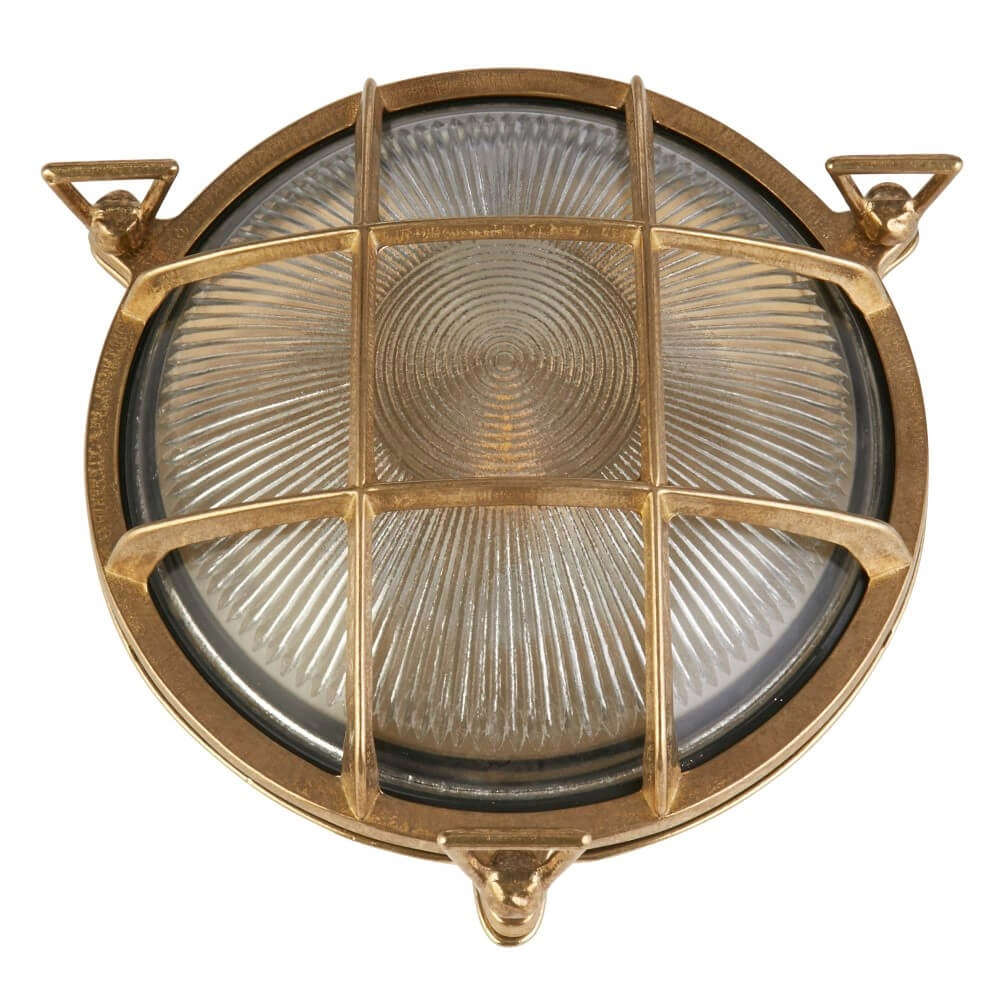 Klassische Wandleuchte Bulkhead Gold Searchlight 5053423247403